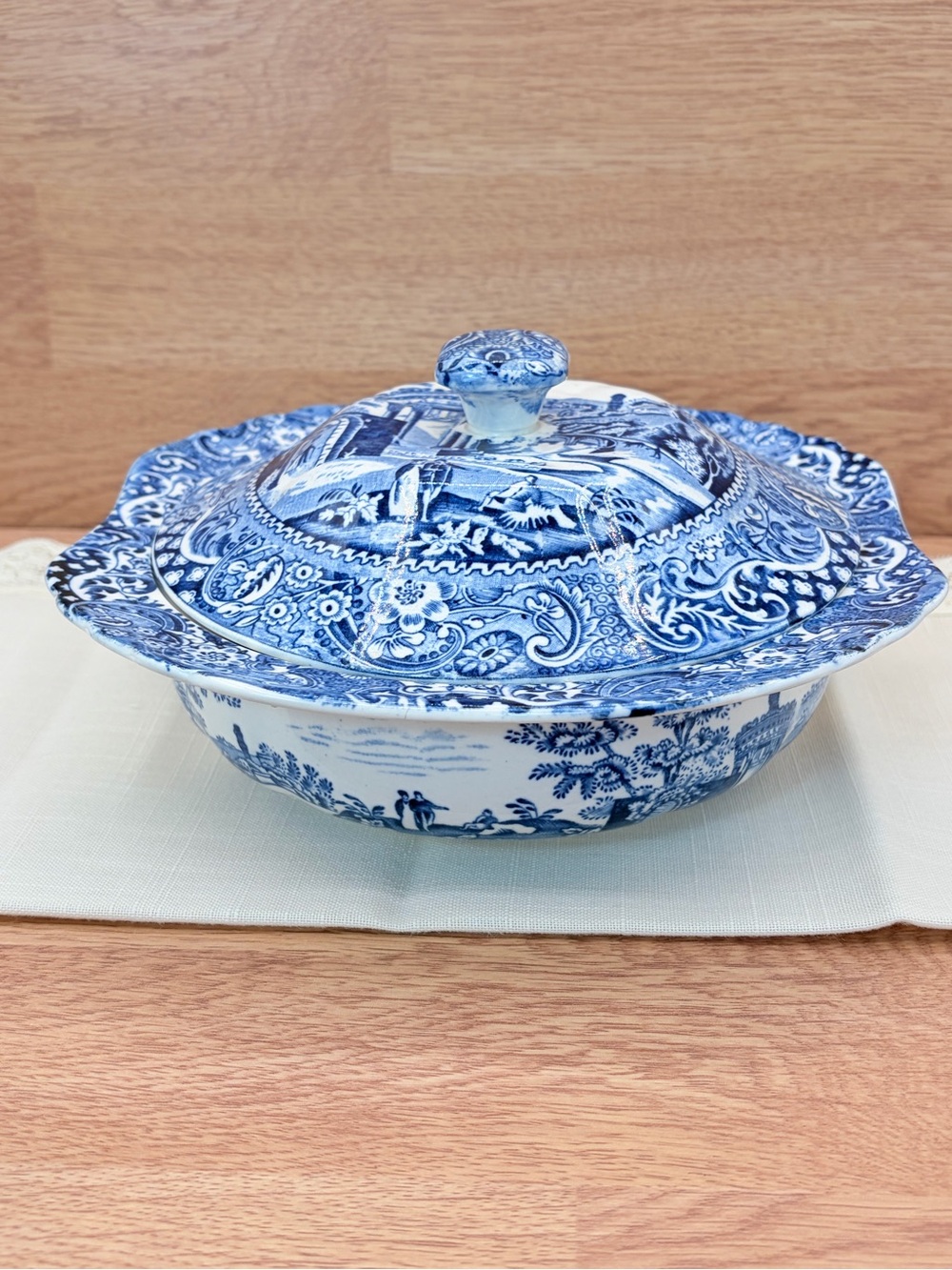 Antique W.R Midwinter "Landscape" Covered Tureen Canterbury Line Staffordshire